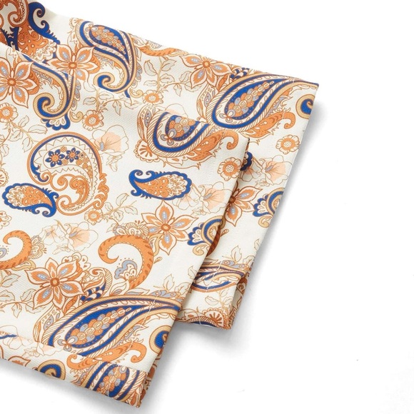 MOTF Paisley Wide Leg Pants - Cream and Orange - Picture 8 of 13